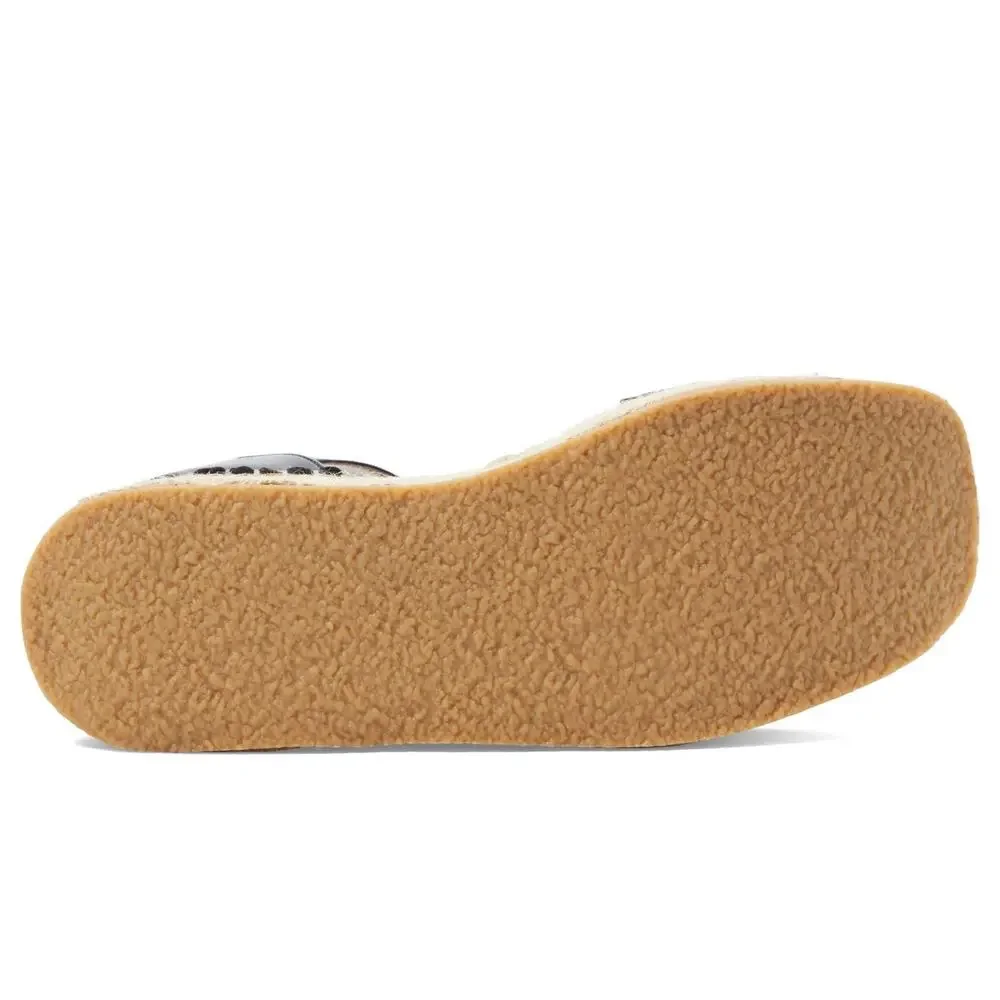 Bernardo Mallorca Espadrille Platform Sandal Black Nappa Mestico 8.5 M